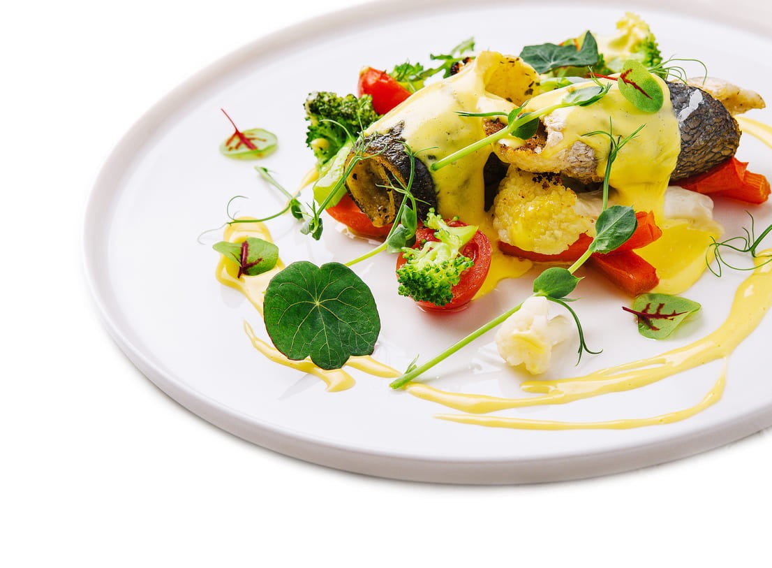 Plato de menú degustación
